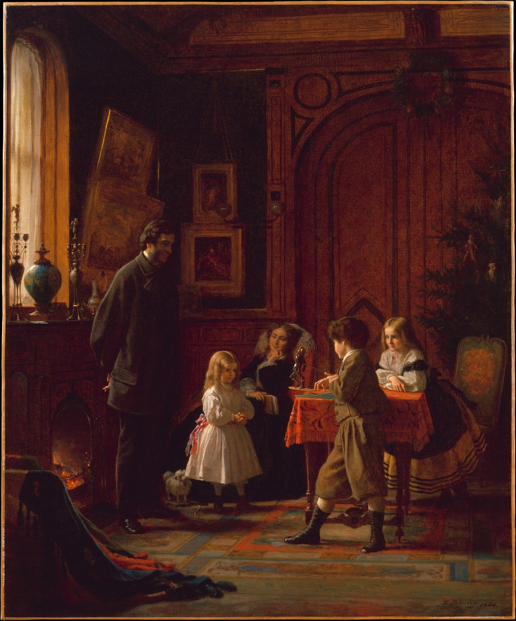 Jultid, familjen Blodgett av Eastman Johnson