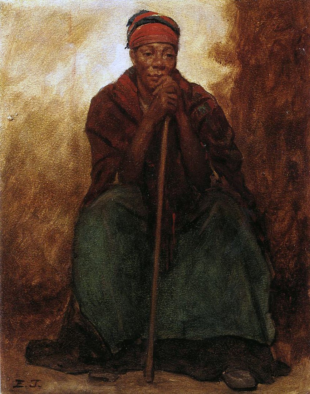 Dinah, den svarta tjänaren av Eastman Johnson