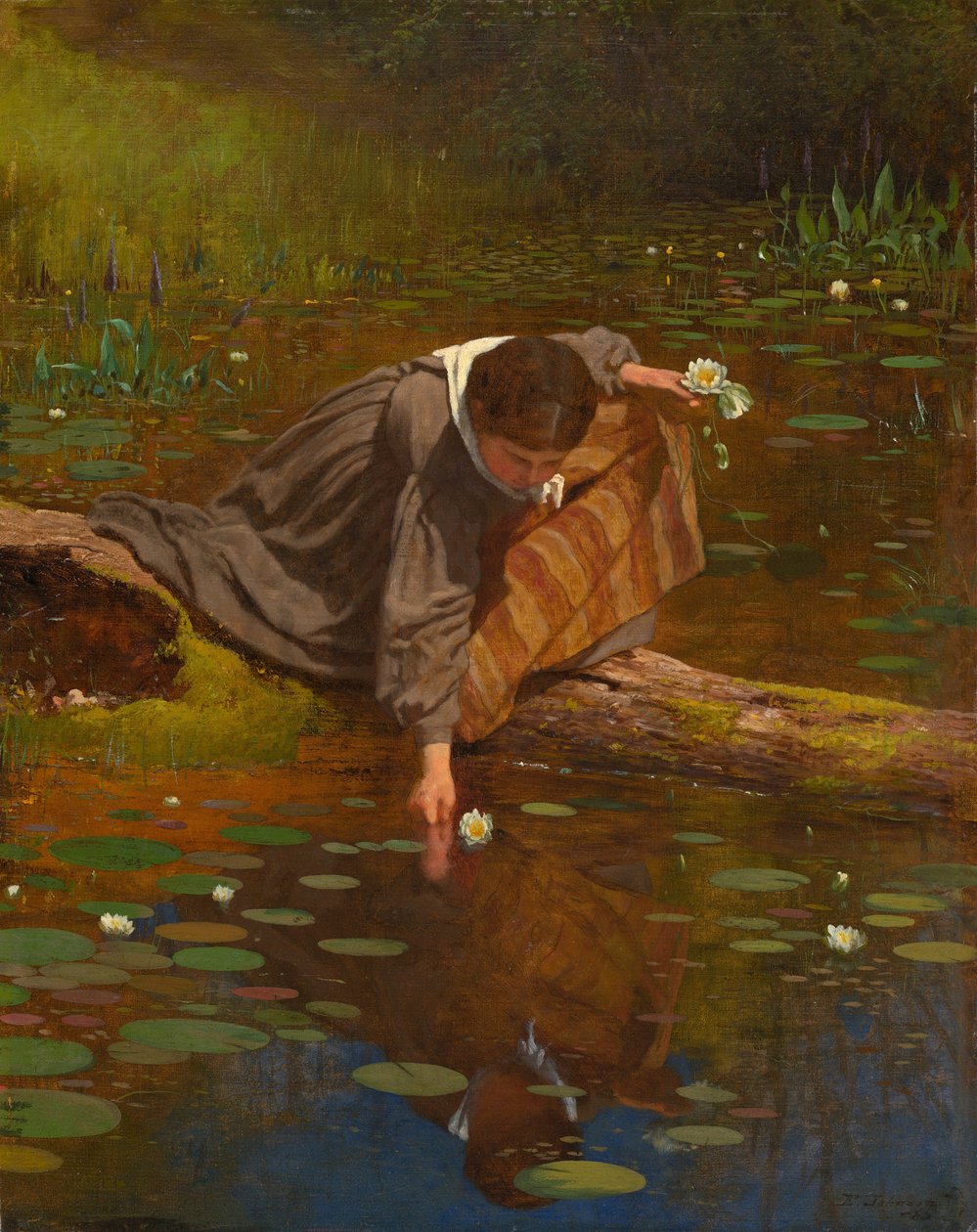 Samla liljor av Eastman Johnson