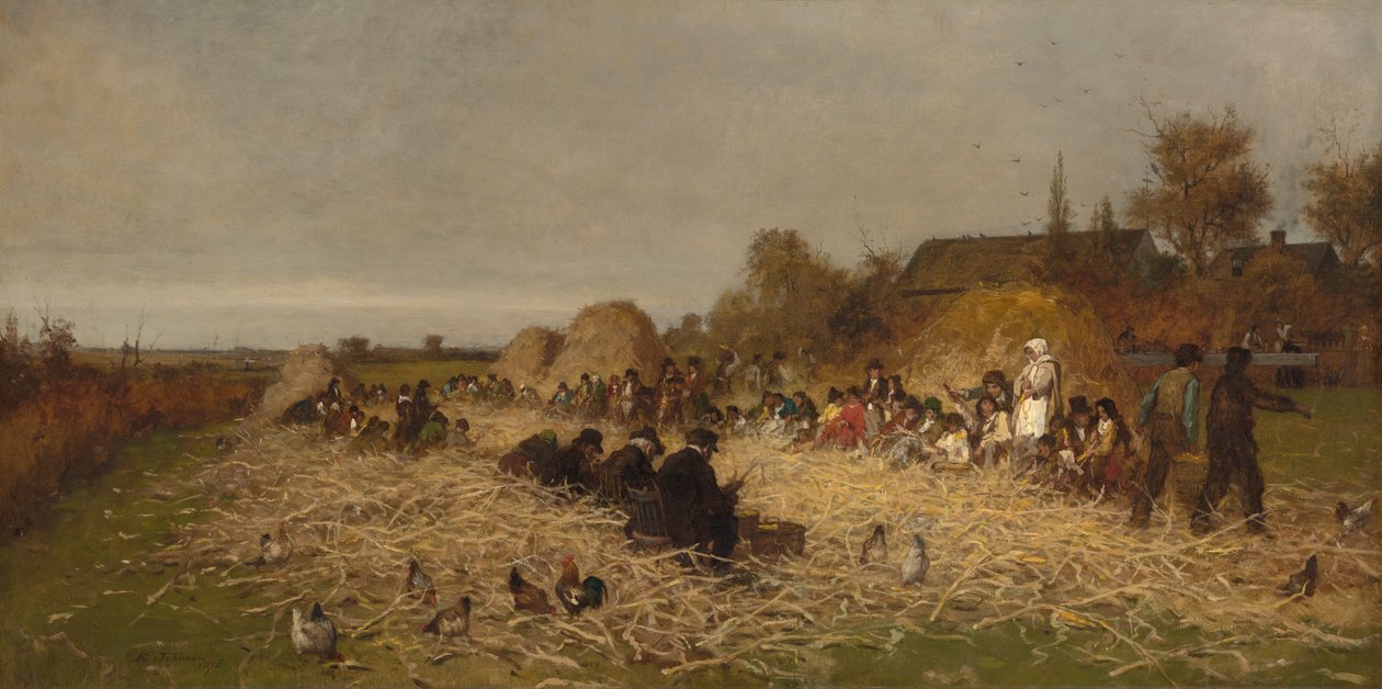 Husking Bee, ön Nantucket av Eastman Johnson