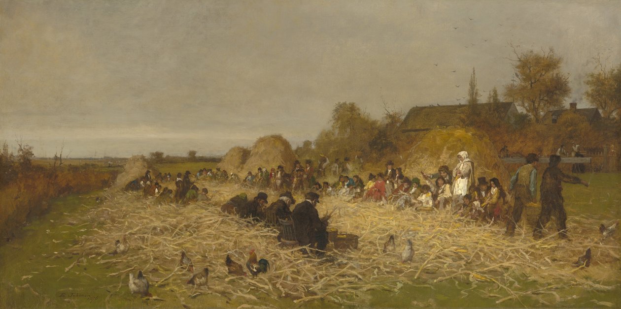 Husking Bee, ön Nantucket, 1876 av Eastman Johnson