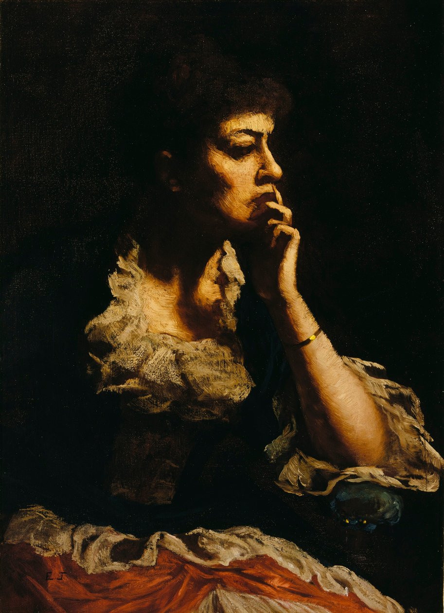 Porträtt av Mrs Eastman Johnson av Eastman Johnson
