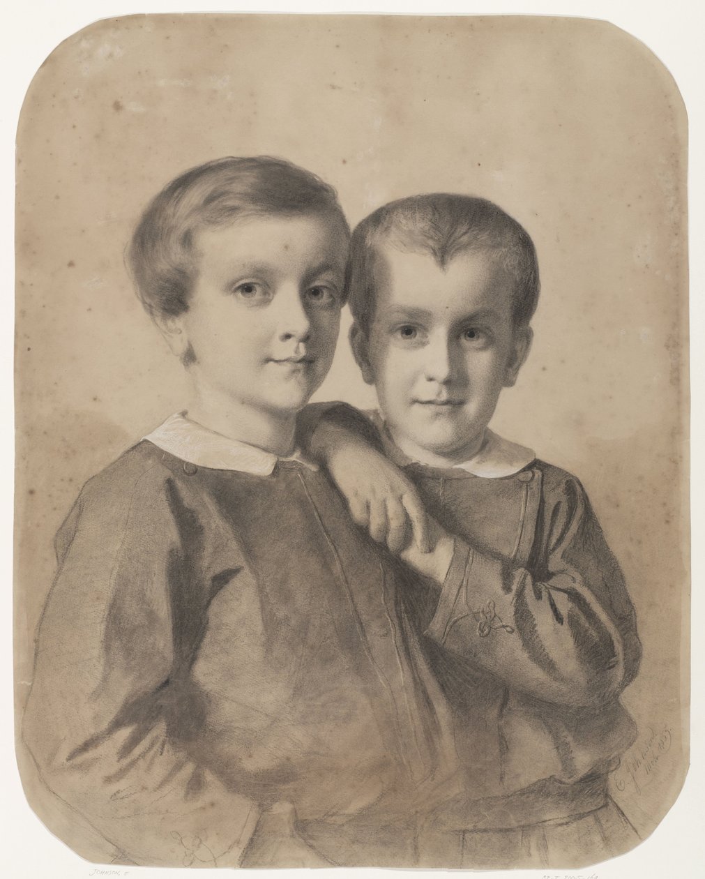 Porträtt av Wigbold Albert Willem, greve av Limburg Stirum, och greve Hendrik av Eastman Johnson