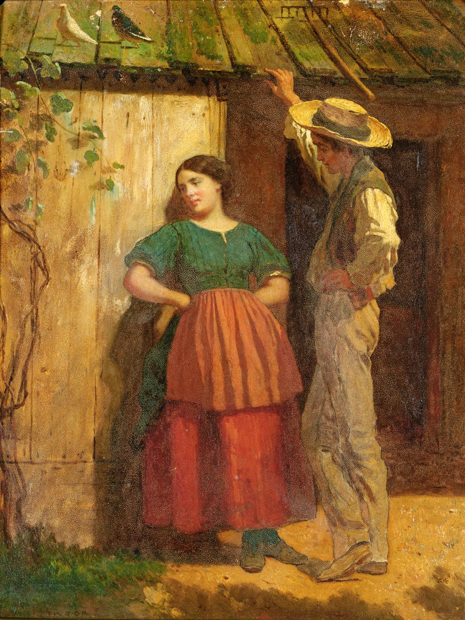Rustik uppvaktning av Eastman Johnson