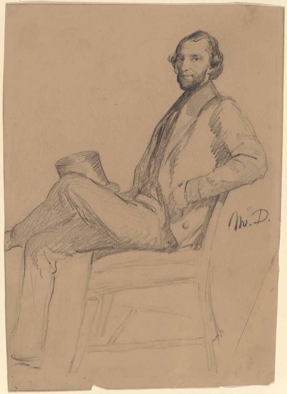Sittande studie av M.D. av Eastman Johnson