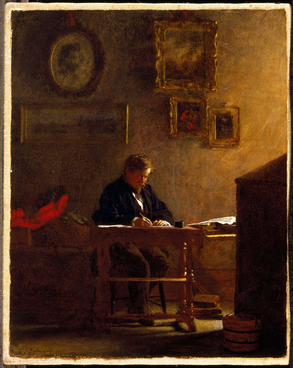 Självporträtt, ca 1865-70 av Eastman Johnson