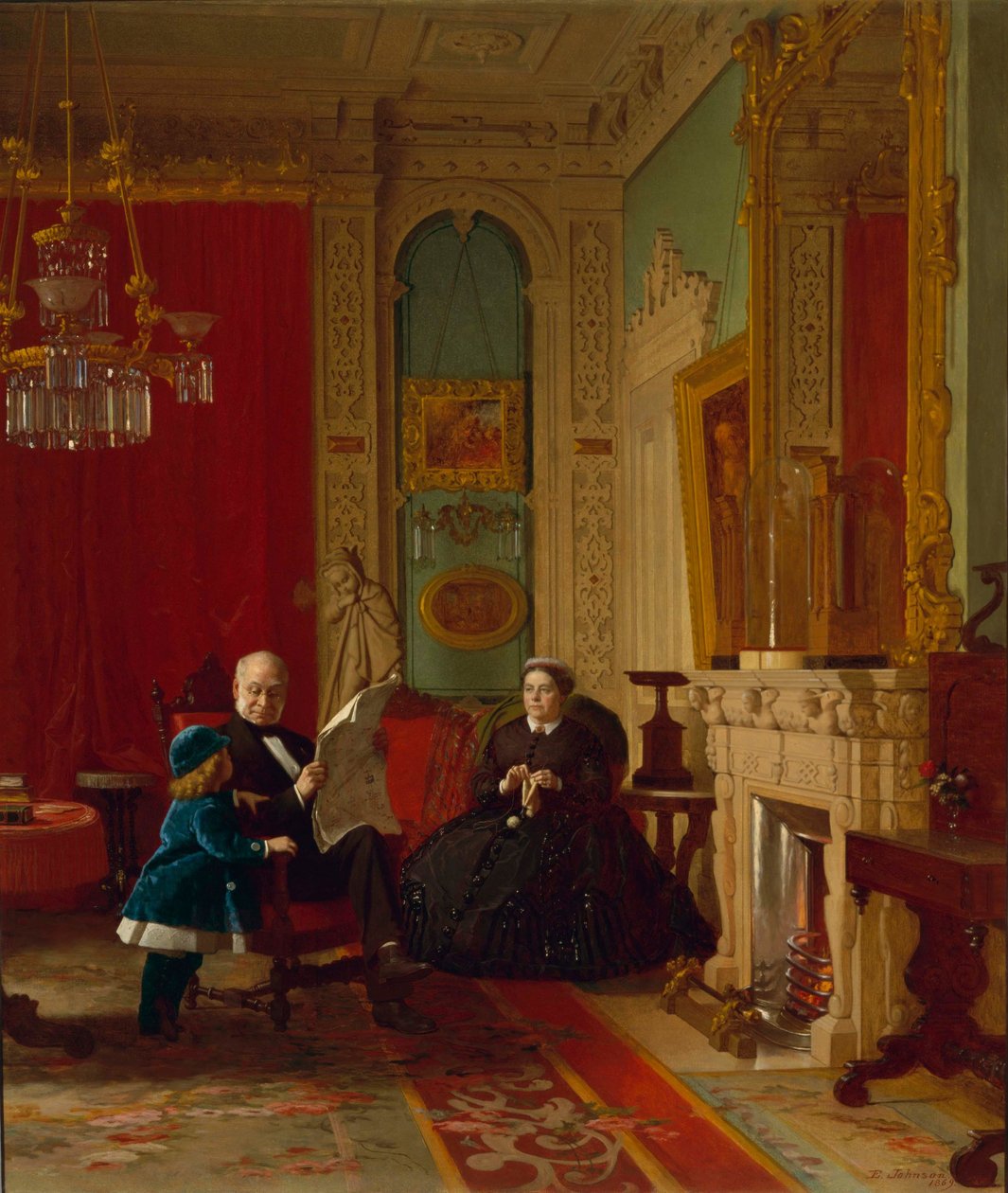 Familjen Brown  av Eastman Johnson