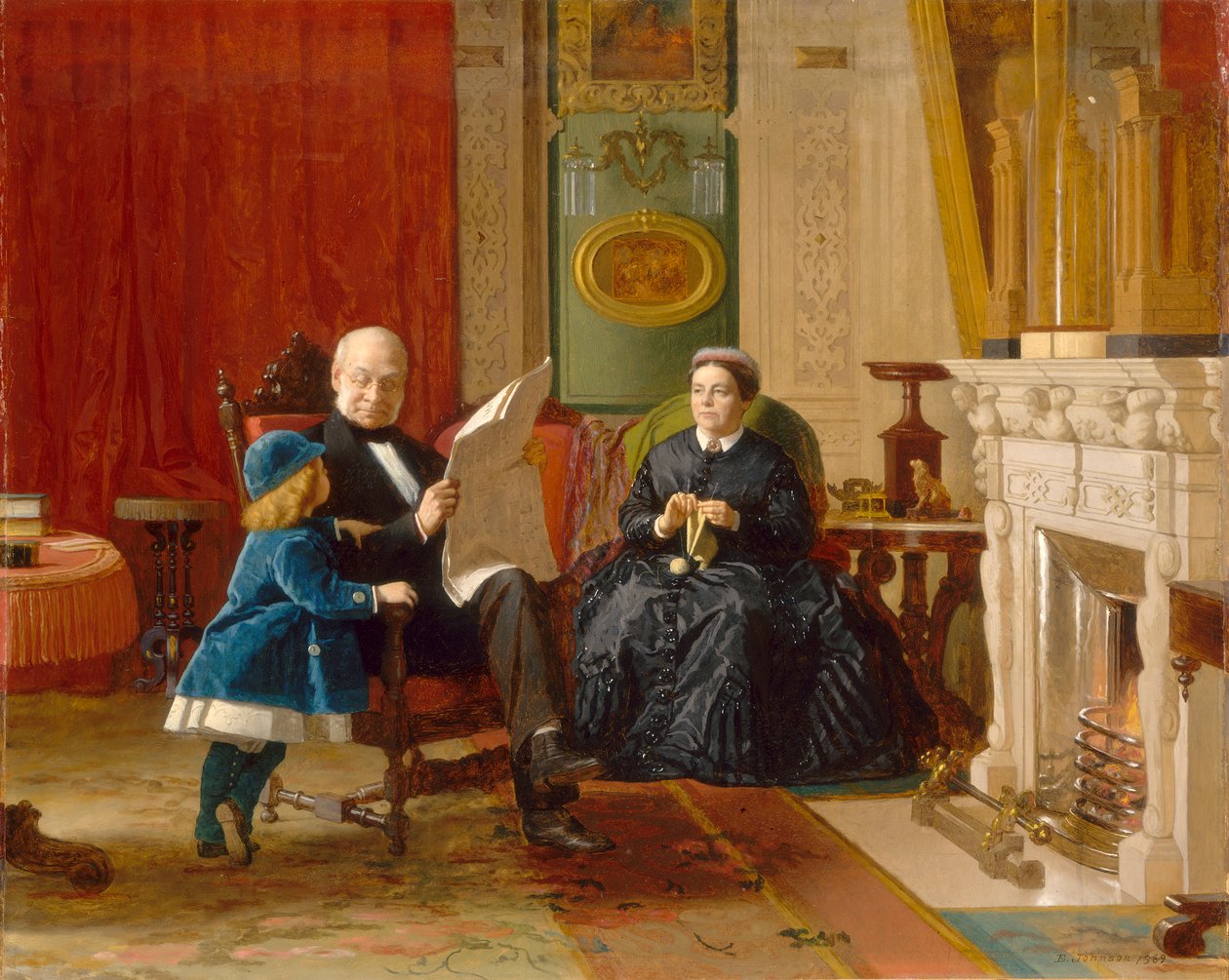 The Brown Family, 1869 (olja på papper på duk) av Eastman Johnson