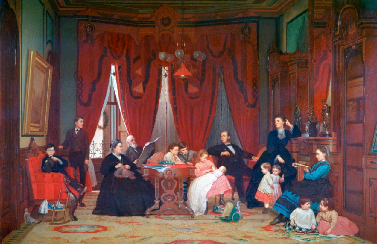 Familjen Hatch, 1870-1871 av Eastman Johnson