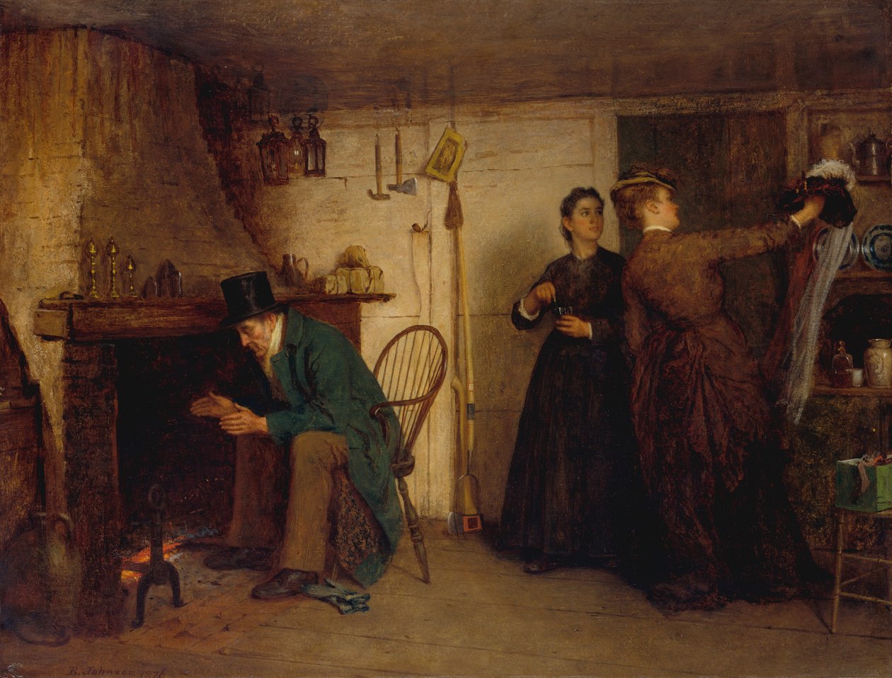 Den nya motorhuven, 1876. av Eastman Johnson