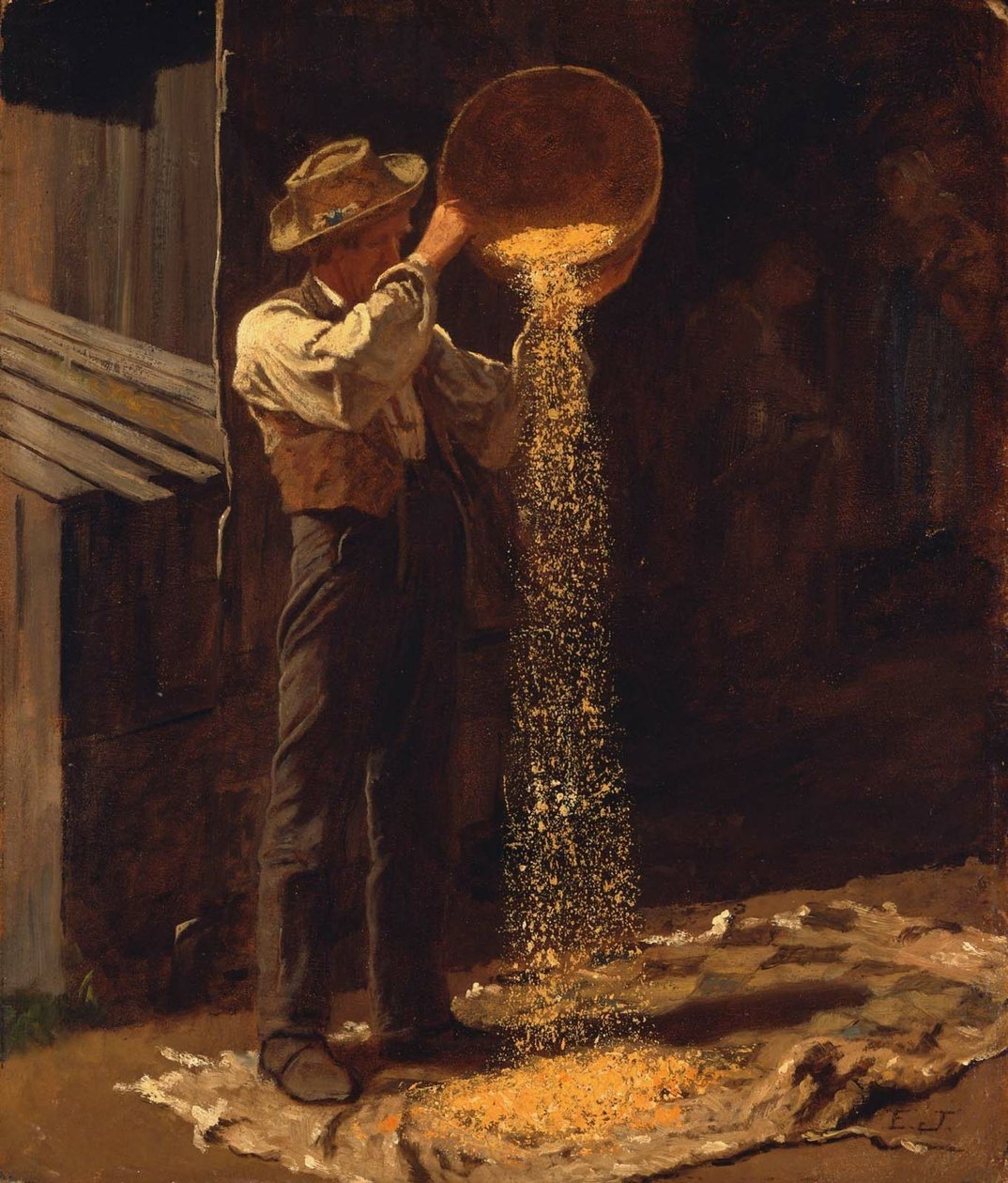 Vinning av spannmål av Eastman Johnson
