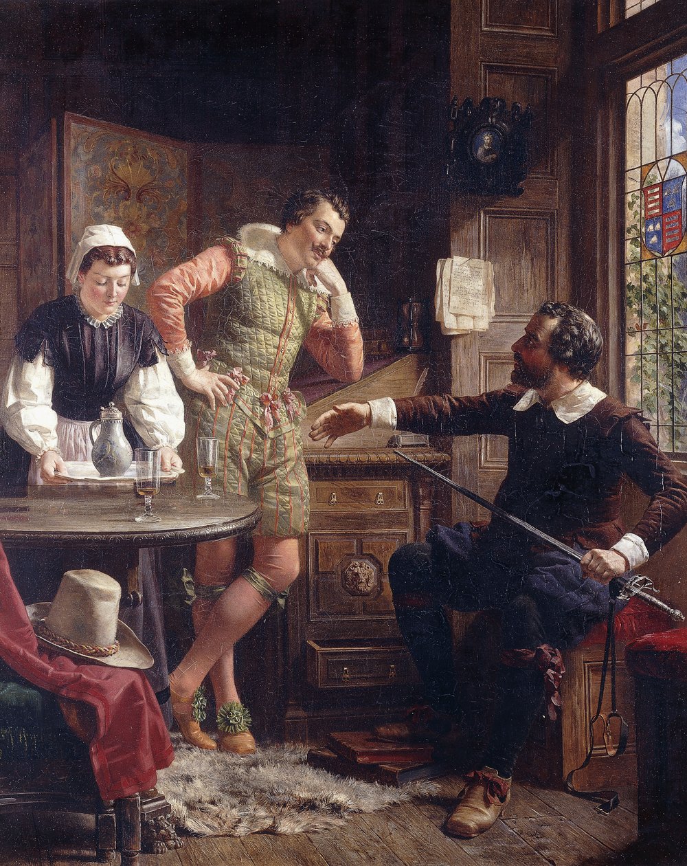 Ben Jonson beskriver sin duell mot Drummond vid Hawthornden, av Ebenezer Crawford