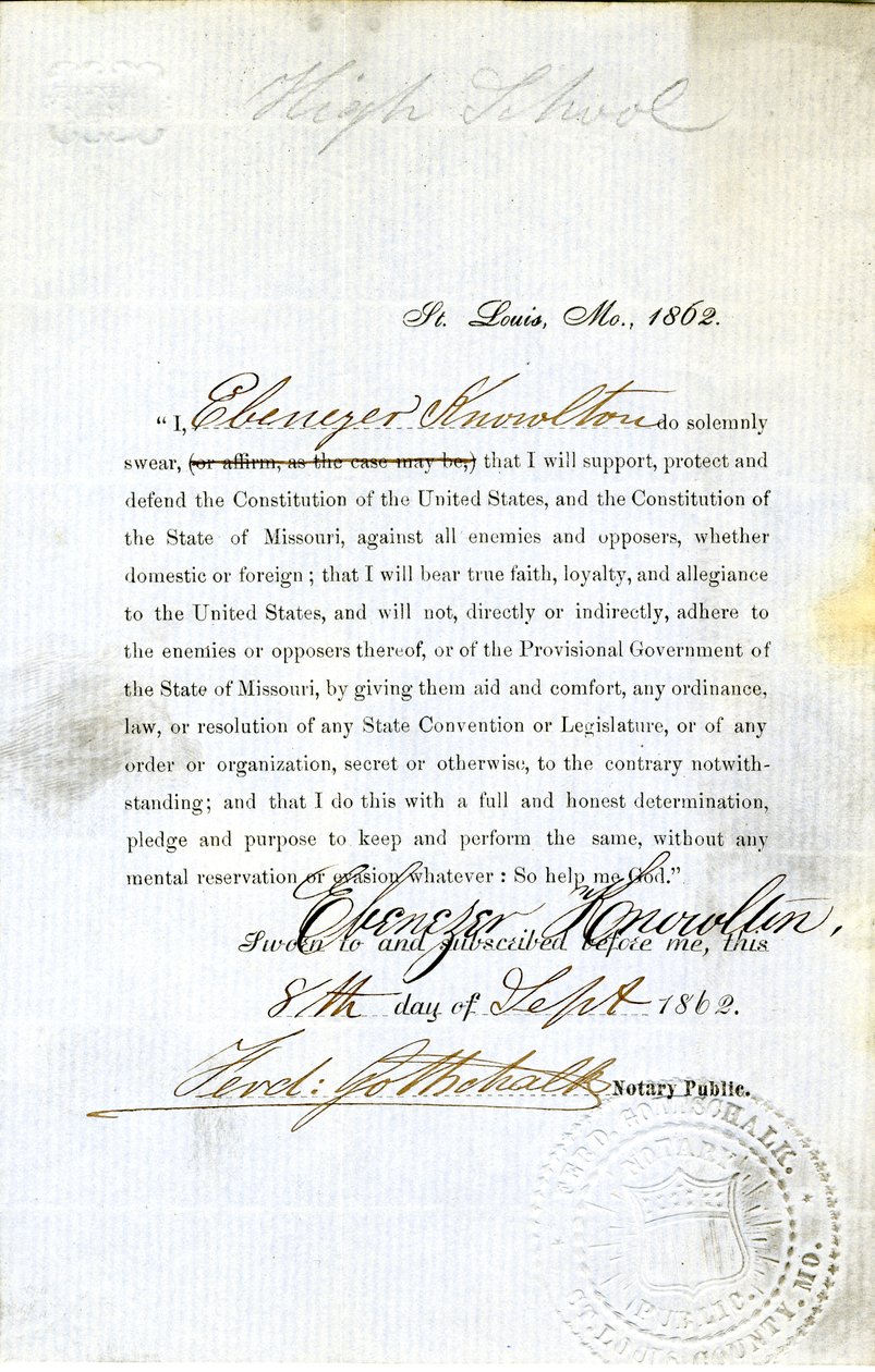 Lojalitetsed av Ebenezer Knowlton i Missouri, grevskapet St. Louis av Ebenezer Knowlton