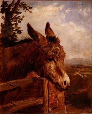 En åsna vid en port av Ebenezer Newman Downard