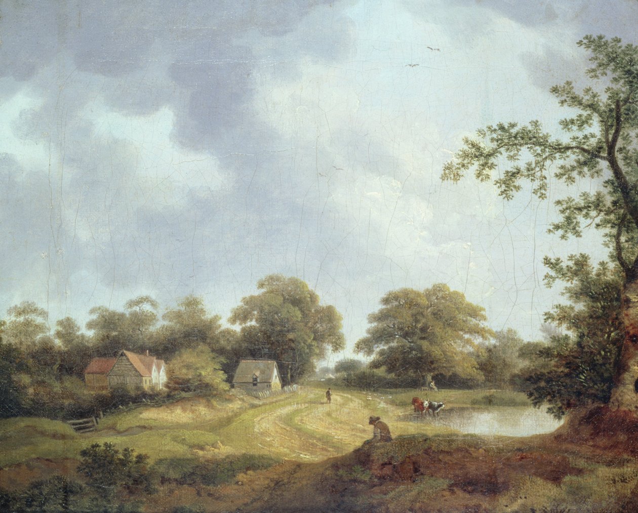 Suffolk Landscape (olja på duk) av Ebenezer Tull
