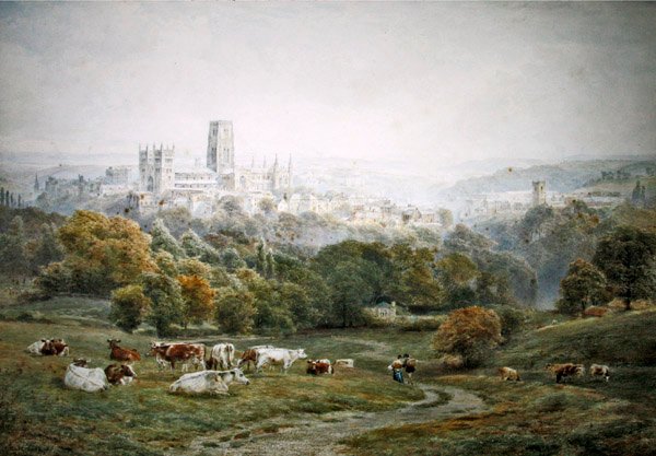 Durham (akvarell på papper) av Ebenezer Wake Cook
