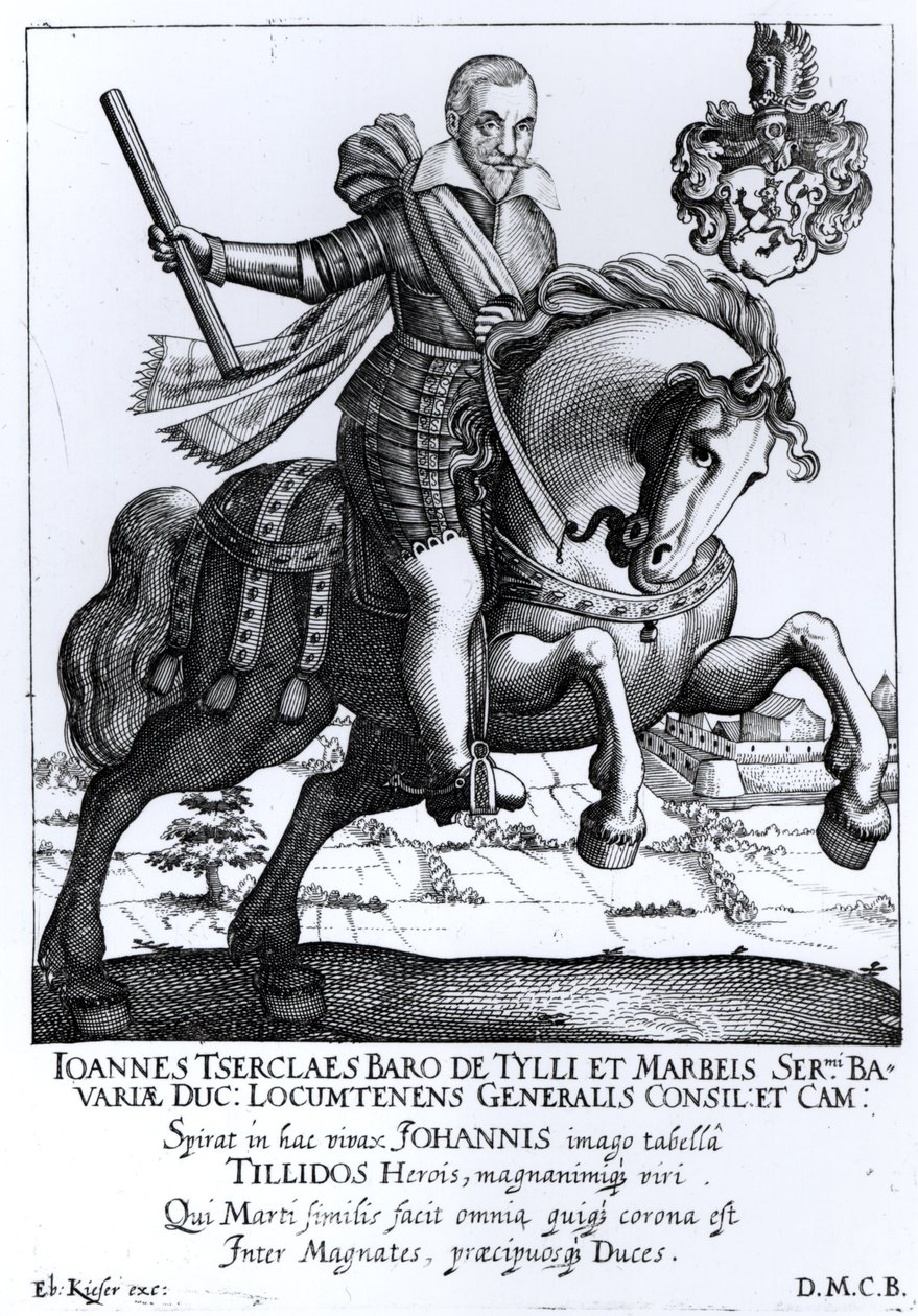 Johann Tserclaes, greve av Tilly (1559-1632) av Eberhard Kieser