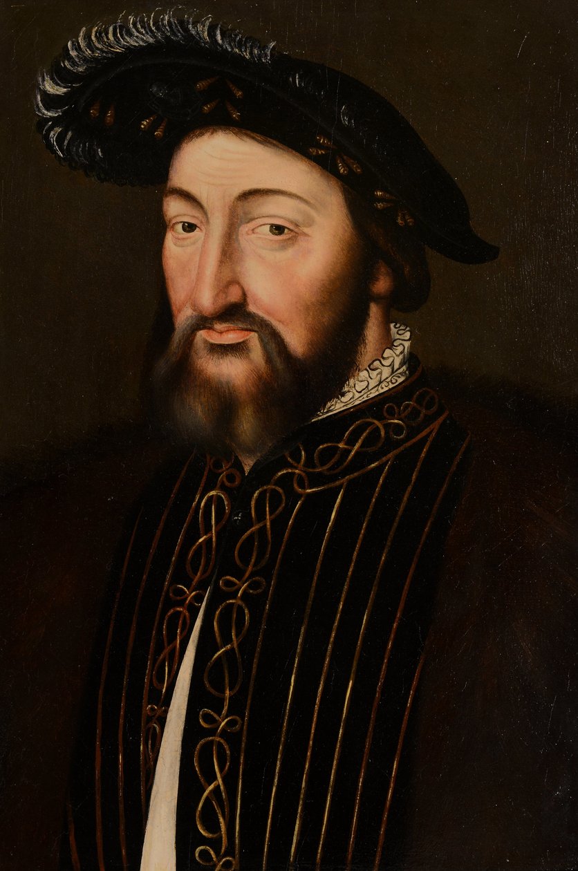 Porträtt av François 1er av Ecole française