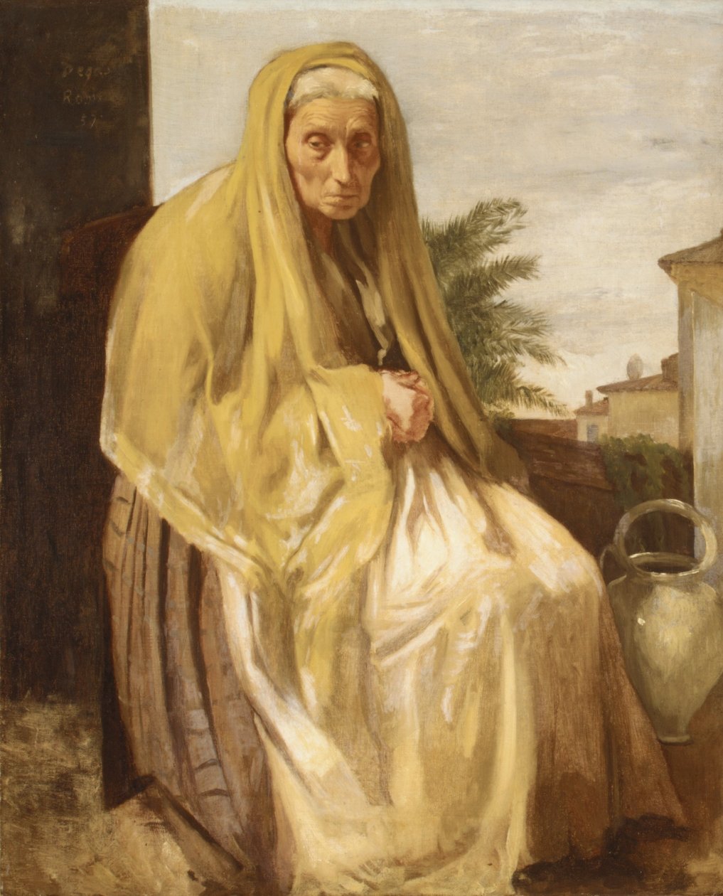  La vieille femme italiennenEnglish: The old Italian womann  av Edgar Degas