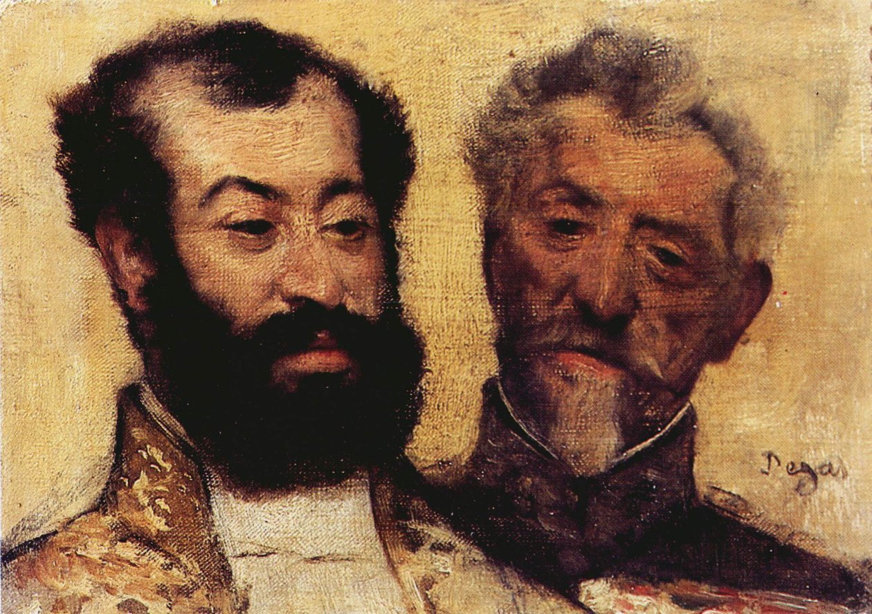  Le general Mellinet et le grand rabbin Astrucn av Edgar Degas