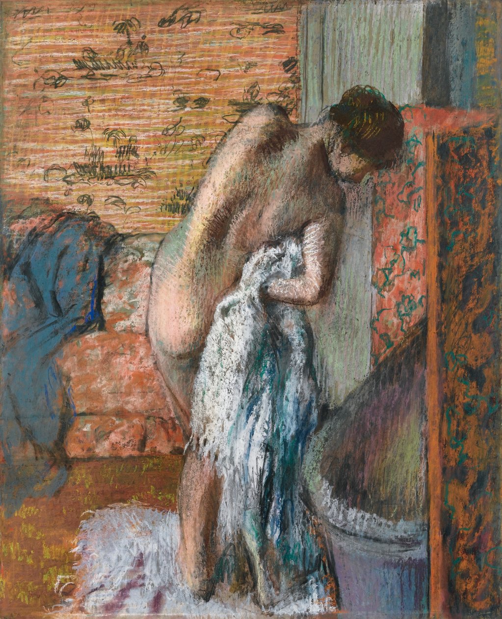 Apres le bain av Edgar Degas