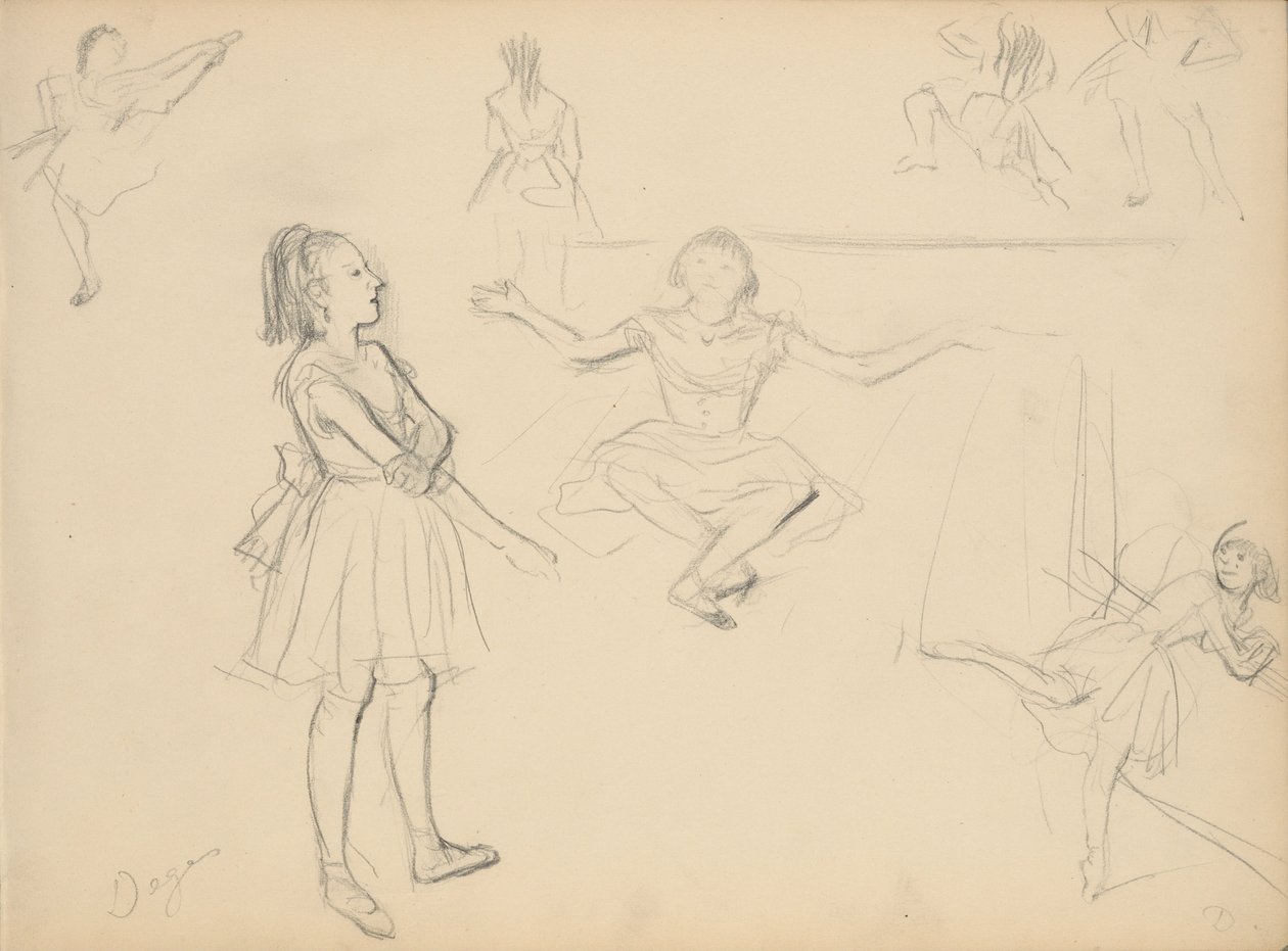 Balettdansare repeterar av Edgar Degas