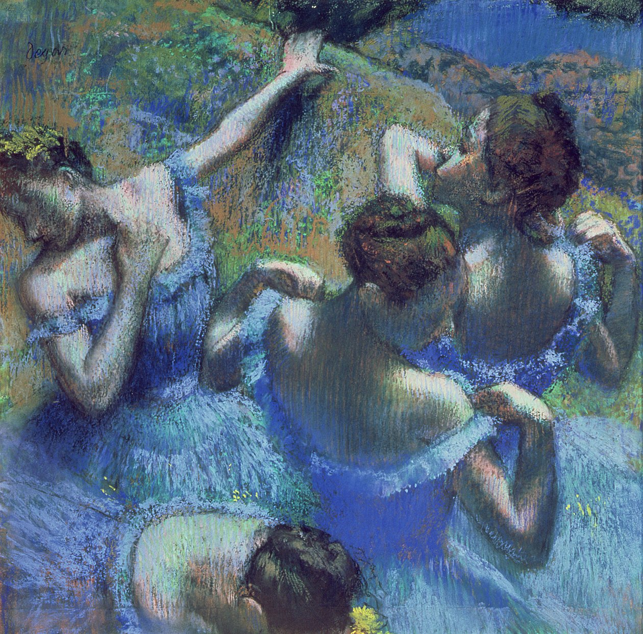 Blue Dancers, ca 1899 (pastell) av Edgar Degas