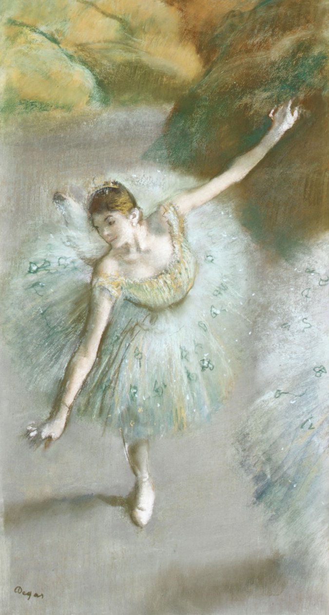 Dansare i grönt, ca 1883 av Edgar Degas