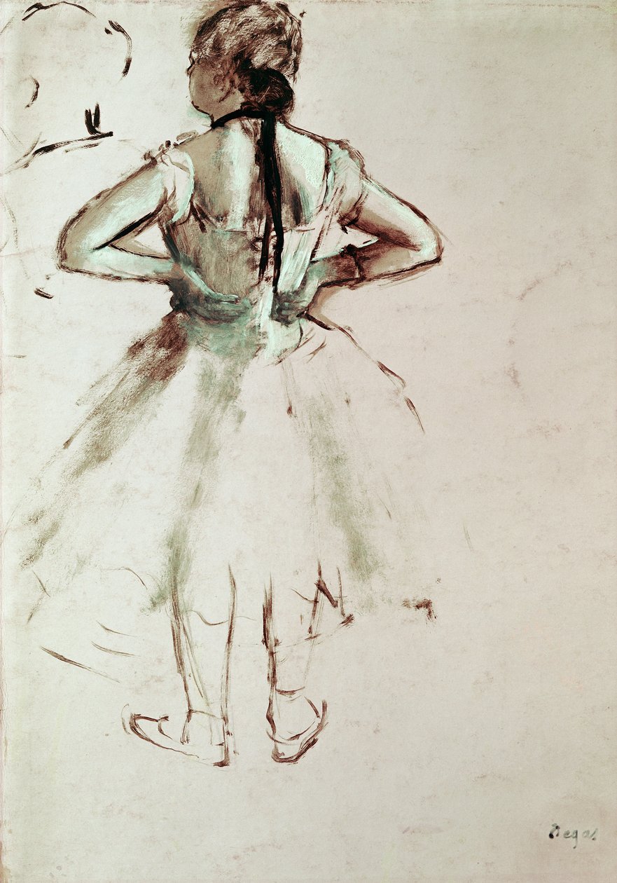Dansare sett från baksidan av Edgar Degas