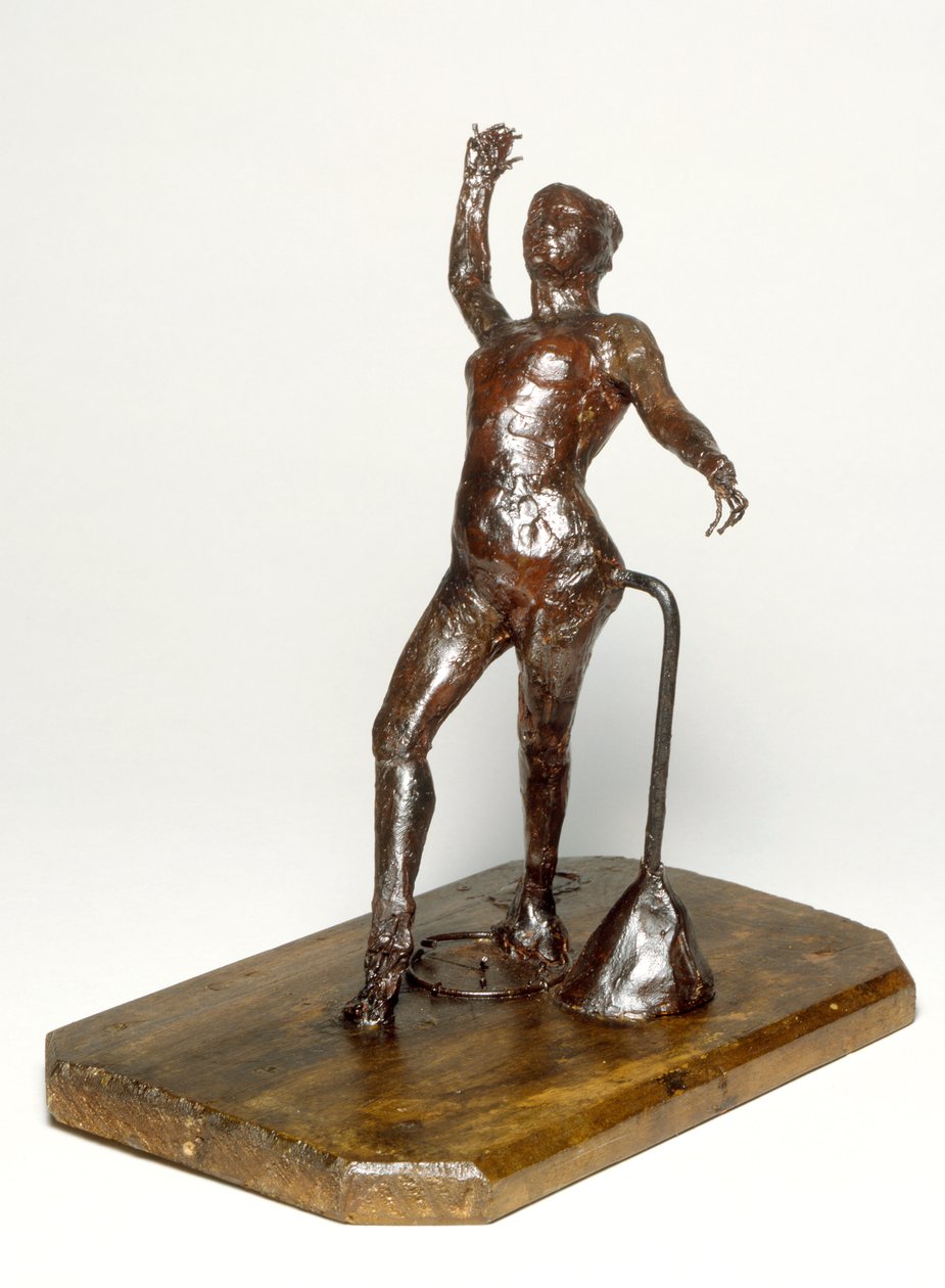 Dansare med tamburin, ca 1895 (brunt vax) av Edgar Degas