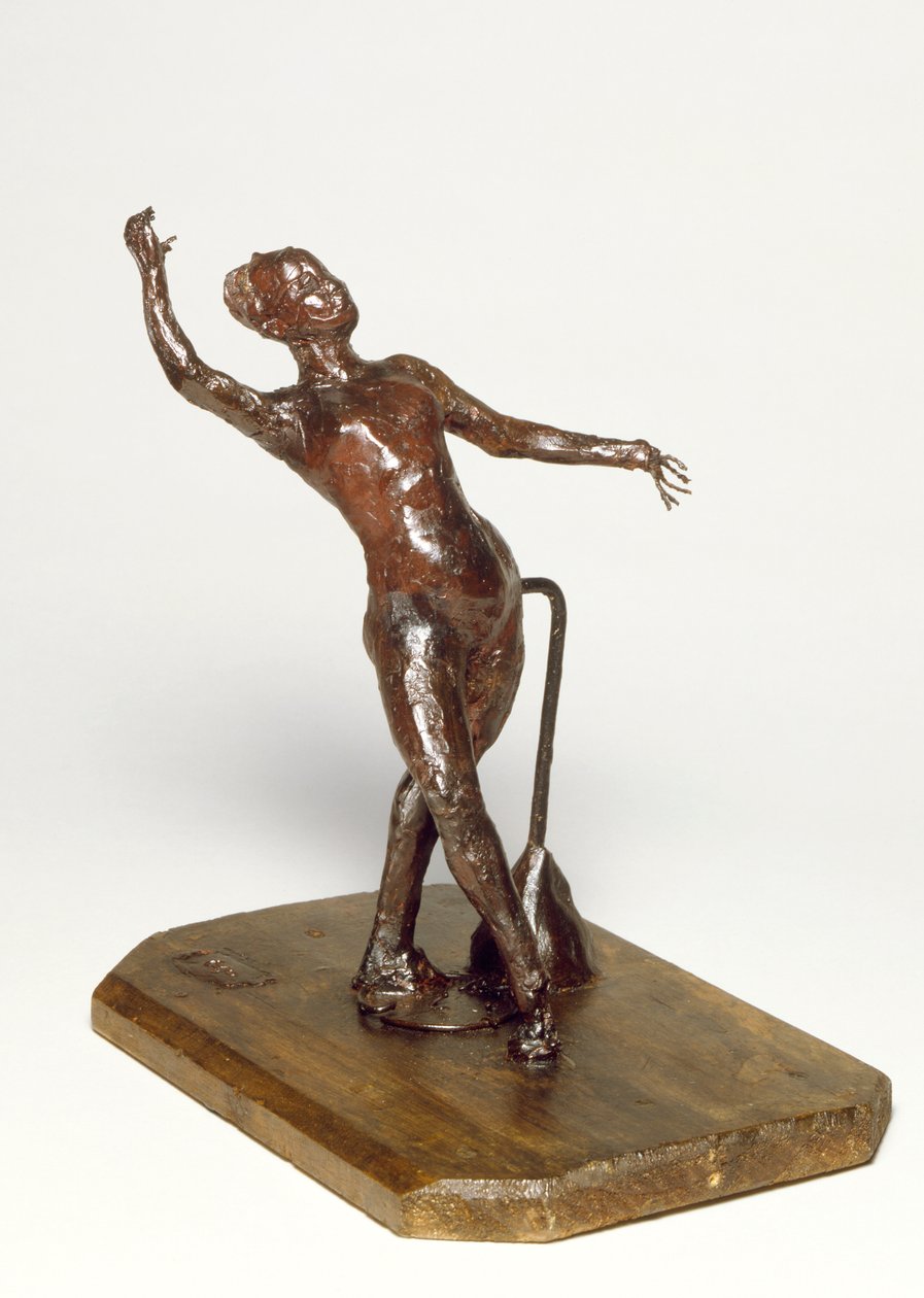 Dansare med tamburin, ca 1895 (brunt vax) av Edgar Degas