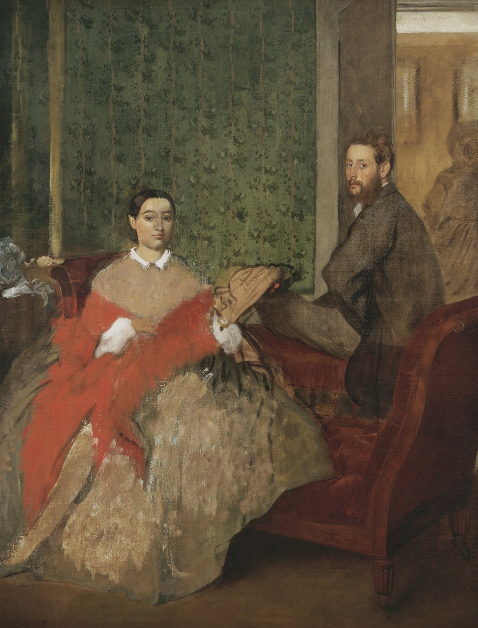 Edmondo och Thérèse Morbilli, ca 1865 av Edgar Degas