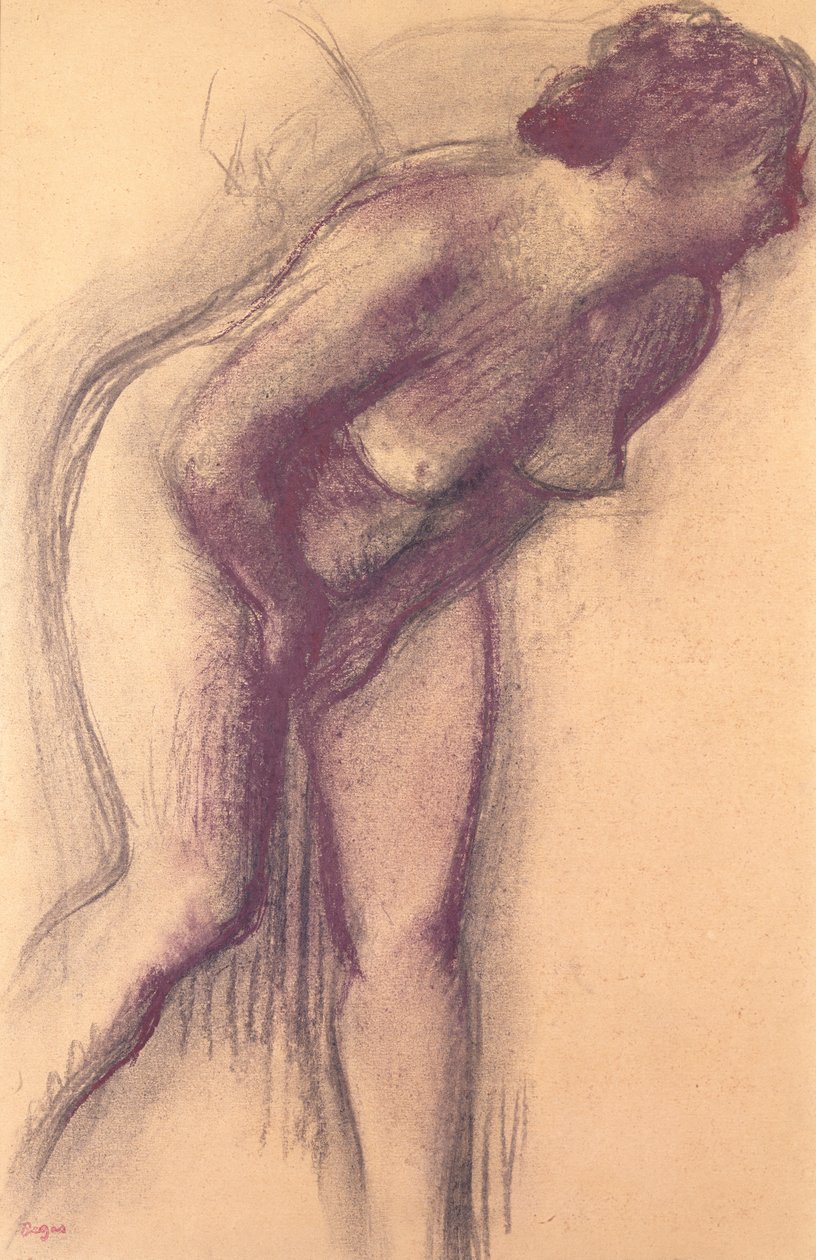 Kvinna som står naken av Edgar Degas