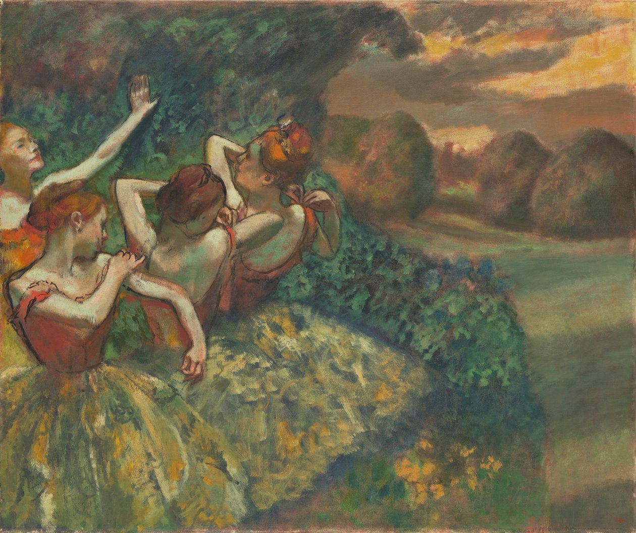 Fyra dansare, ca 1899 av Edgar Degas