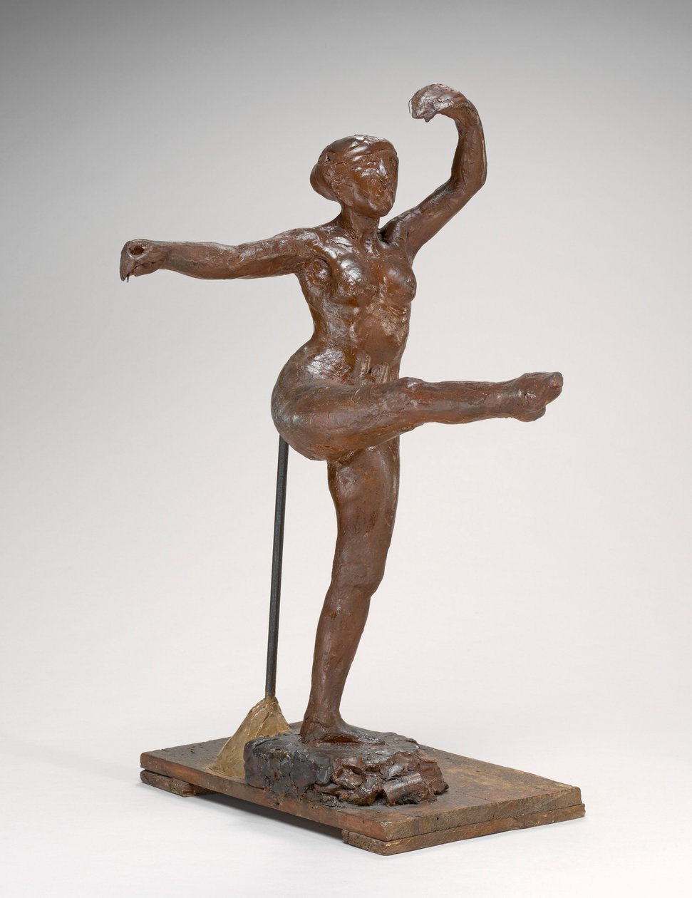 Fjärde position framifrån, på vänster ben, ca 1885-1890 (gulbrunt vax och plastilin) av Edgar Degas