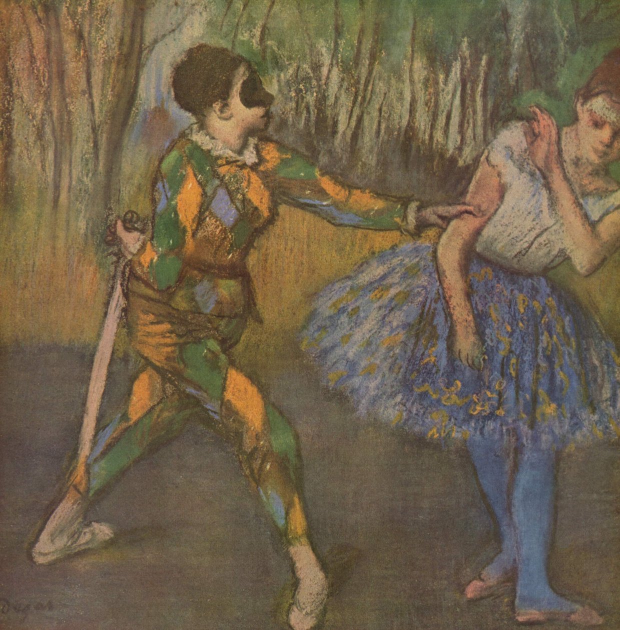 Harlekin und Colombine av Edgar Degas