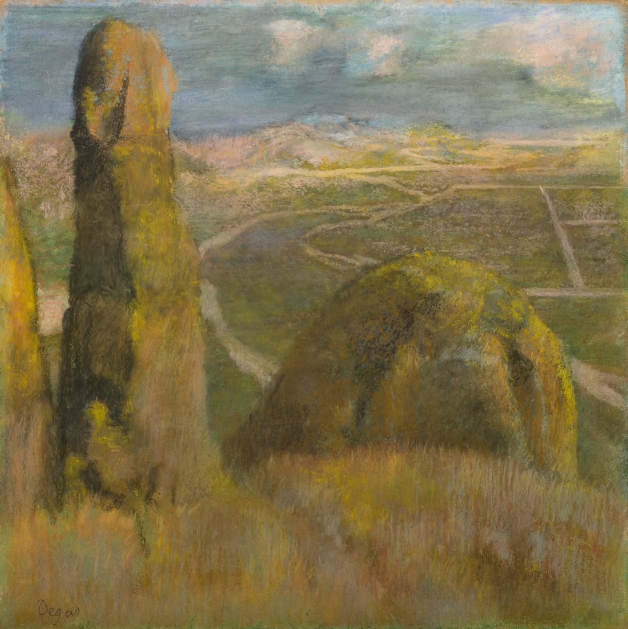 Landskap, ca 1892 (pastell på kartong) av Edgar Degas