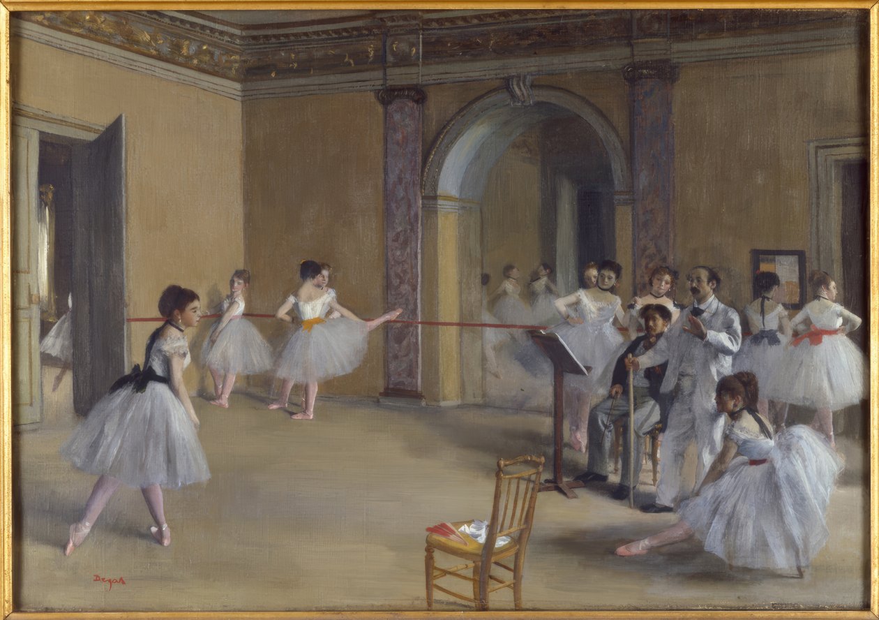 Danshallen på Opéran på rue Le Peletier av Edgar Degas