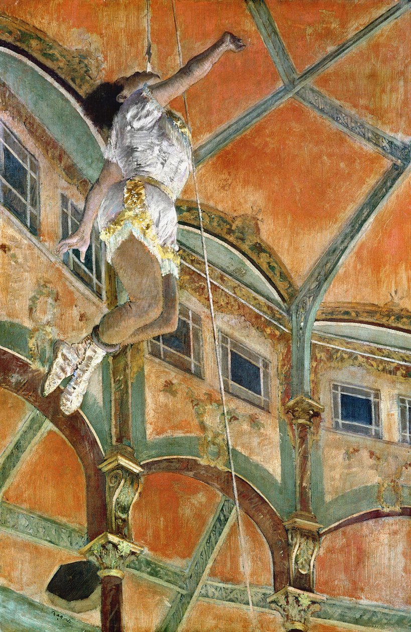 Miss La la vid Cirque Fernando, 1879 av Edgar Degas