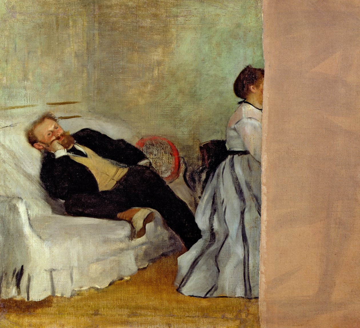 Monsieur og Madame Edouard Manet, 1868-69 swed av Edgar Degas
