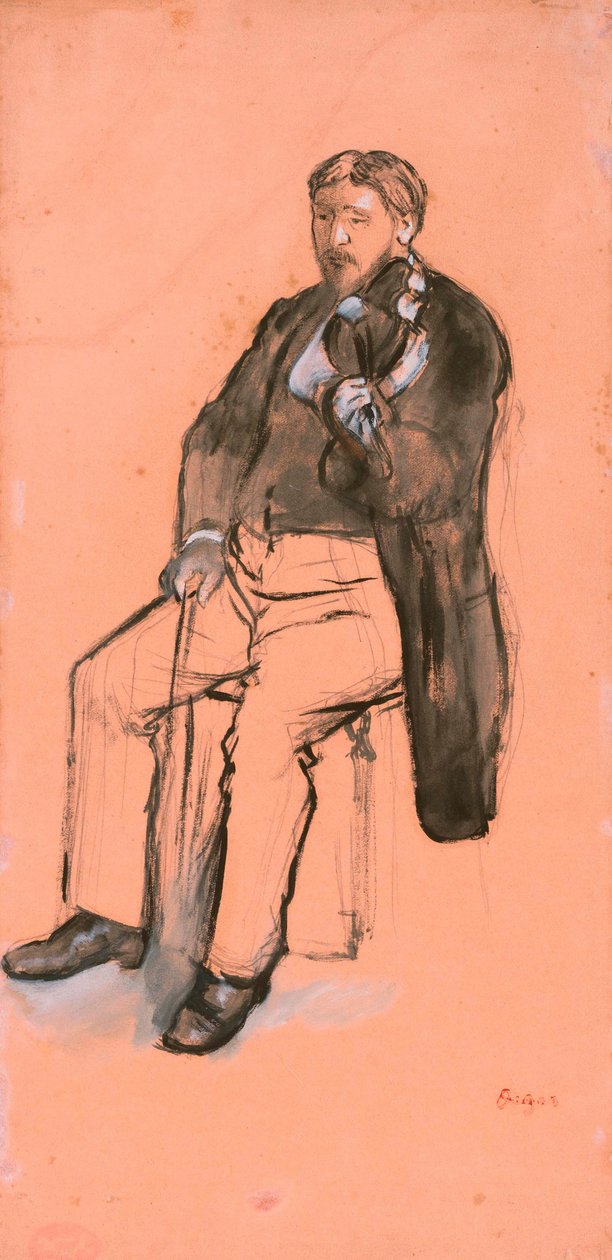 Sittande fiolspelare av Edgar Degas