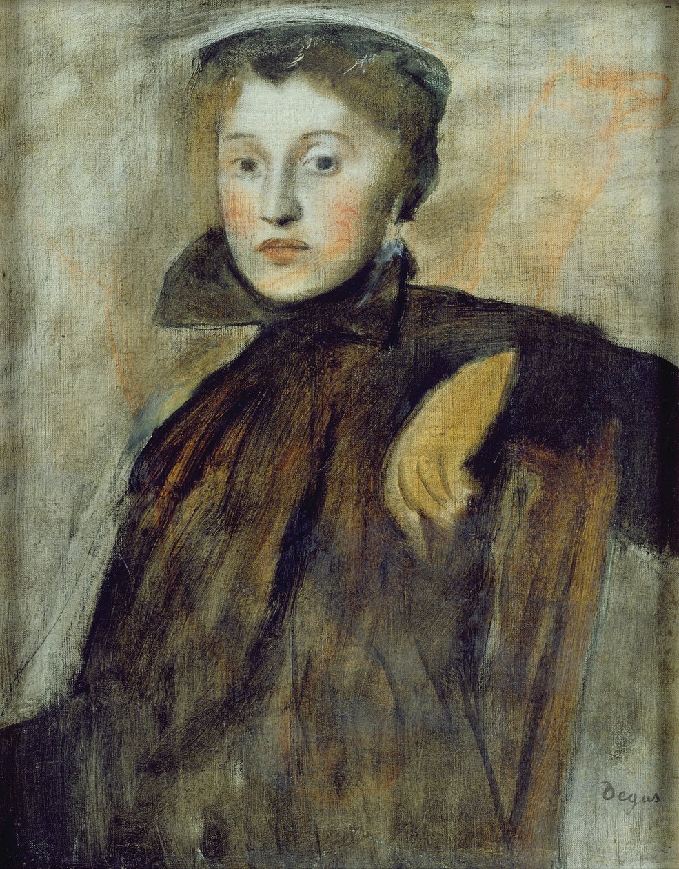 Study for a Portrait of a Lady, 1867 (se även 154492 för oinramad version) av Edgar Degas