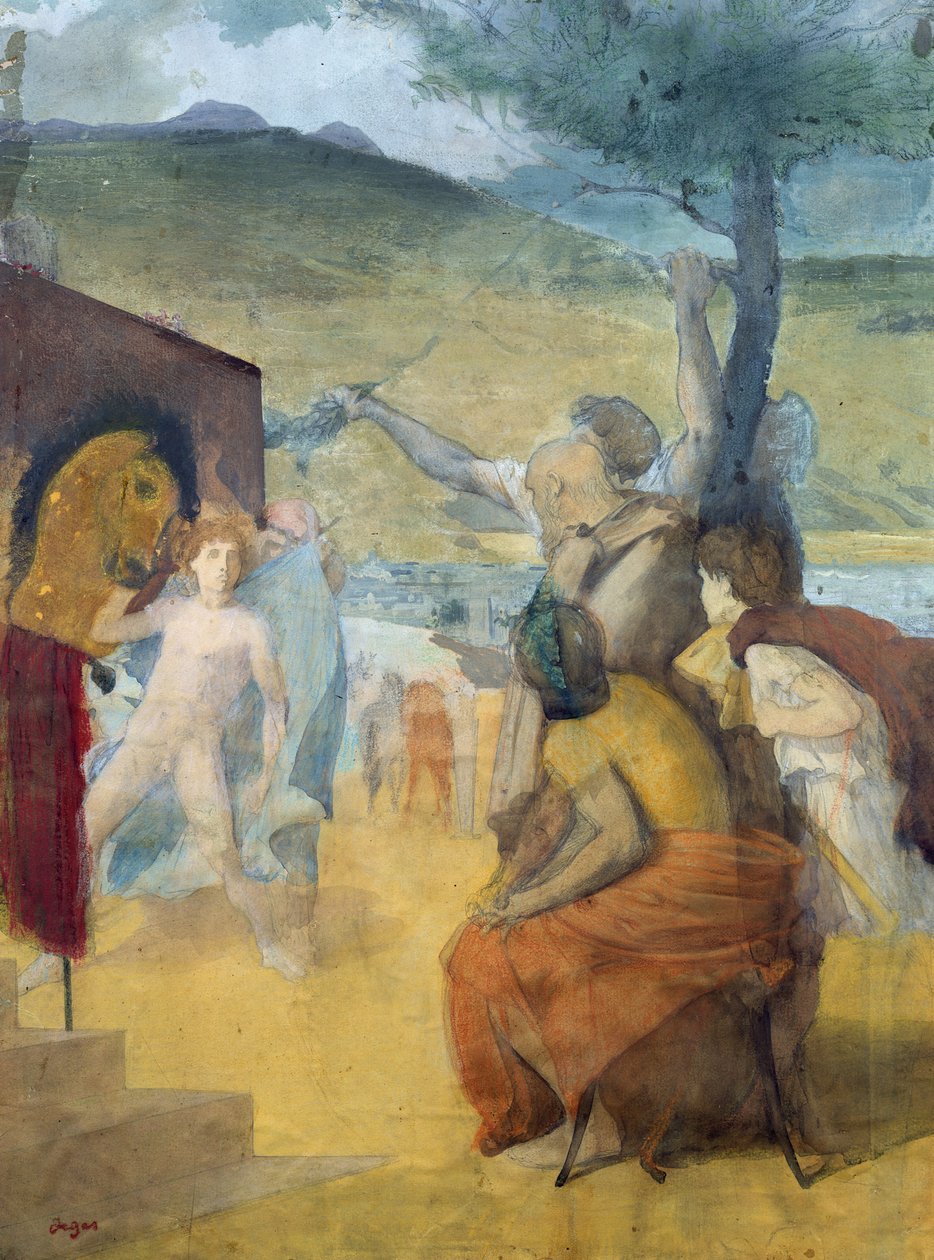 Studie för klassisk måleri av Edgar Degas