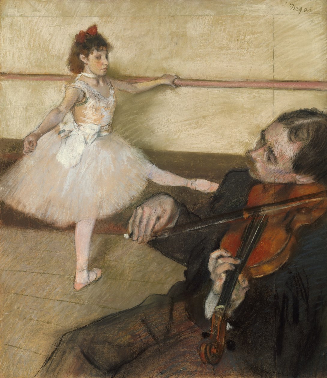 Danslektionen, ca 1879 (pastell) av Edgar Degas