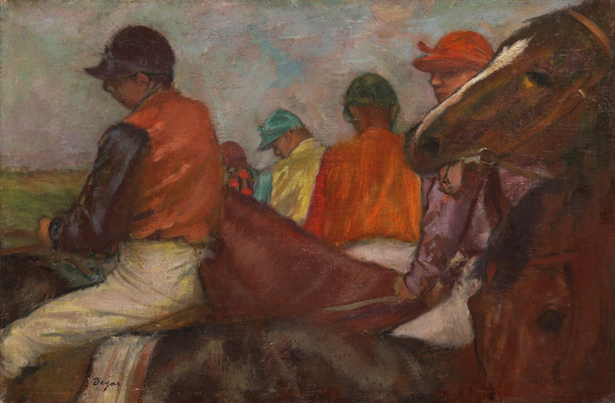 The Jockeys, ca 1882 av Edgar Degas