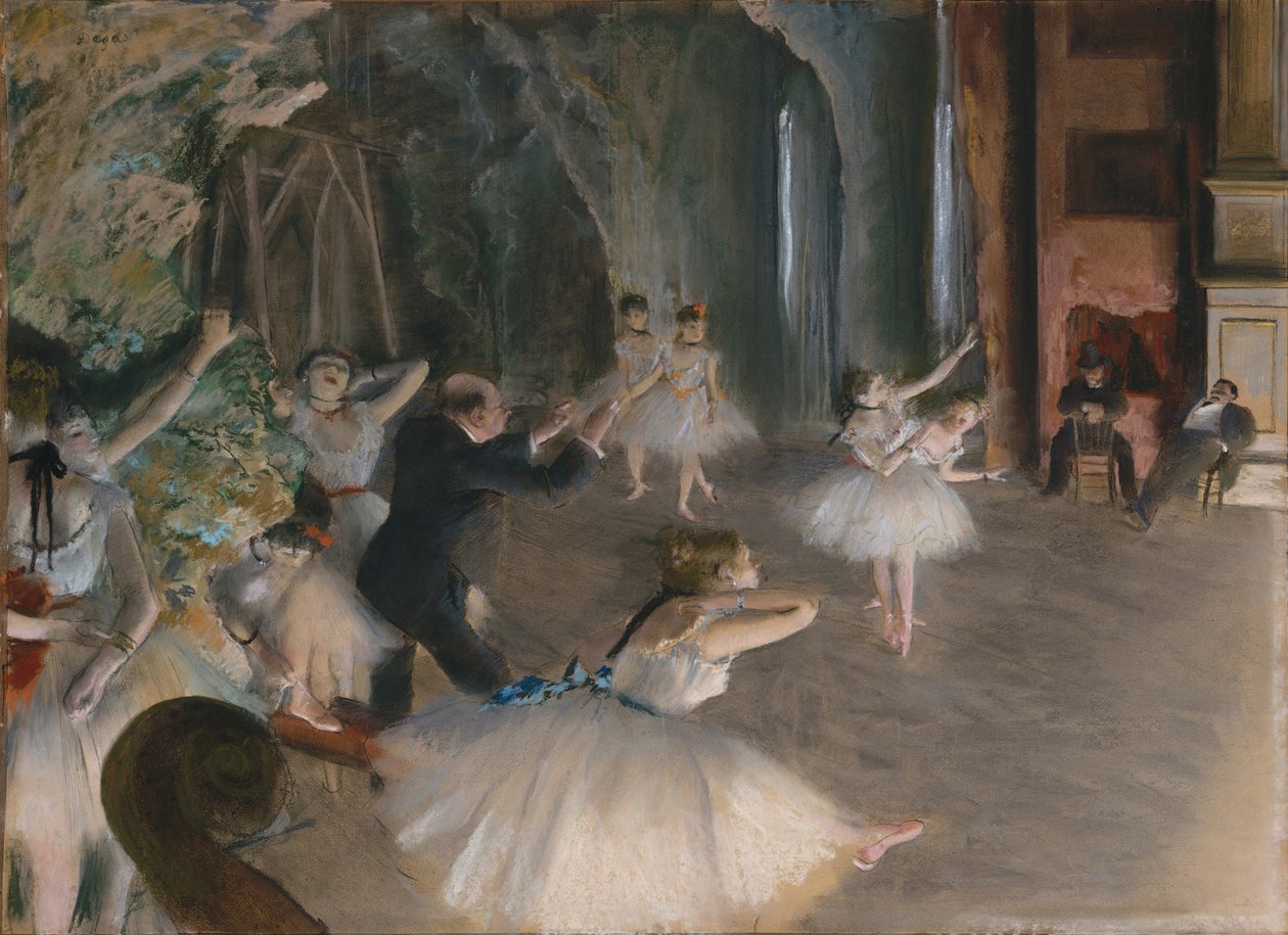 The Repetition of the Ballet on Scen, c.1878-79 (pastell på papper) av Edgar Degas