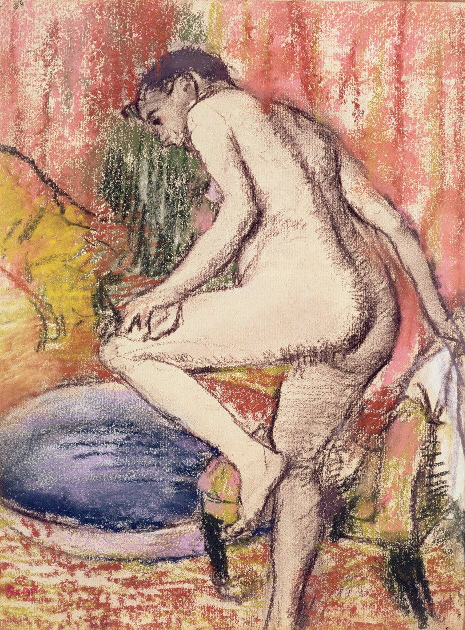 The Toilet, 1883 (pastell och krita på papper) av Edgar Degas