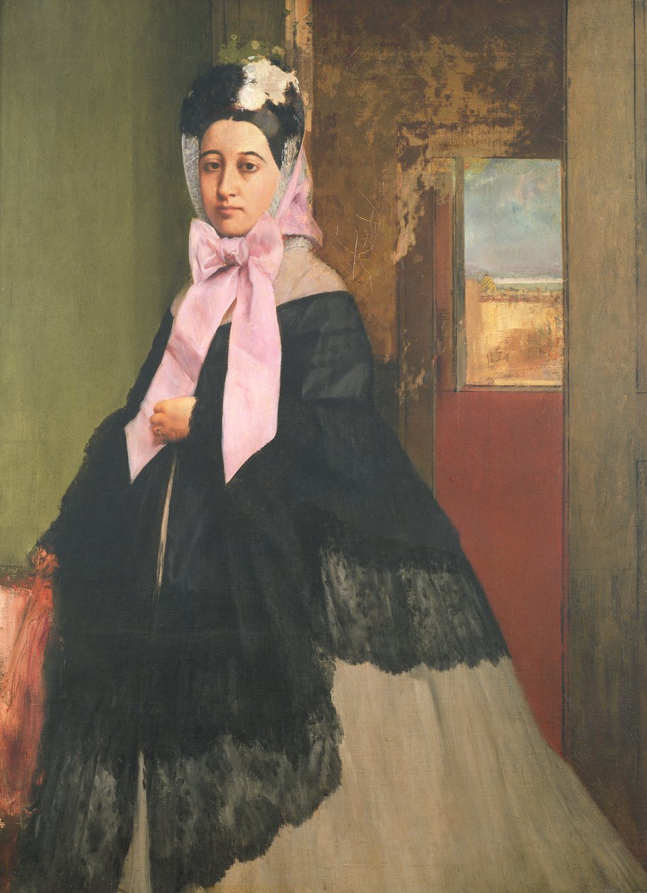 Therese de Gas (1842-95), syster till konstnären, senare Madame Edmond Morbilli, ca 1863 av Edgar Degas