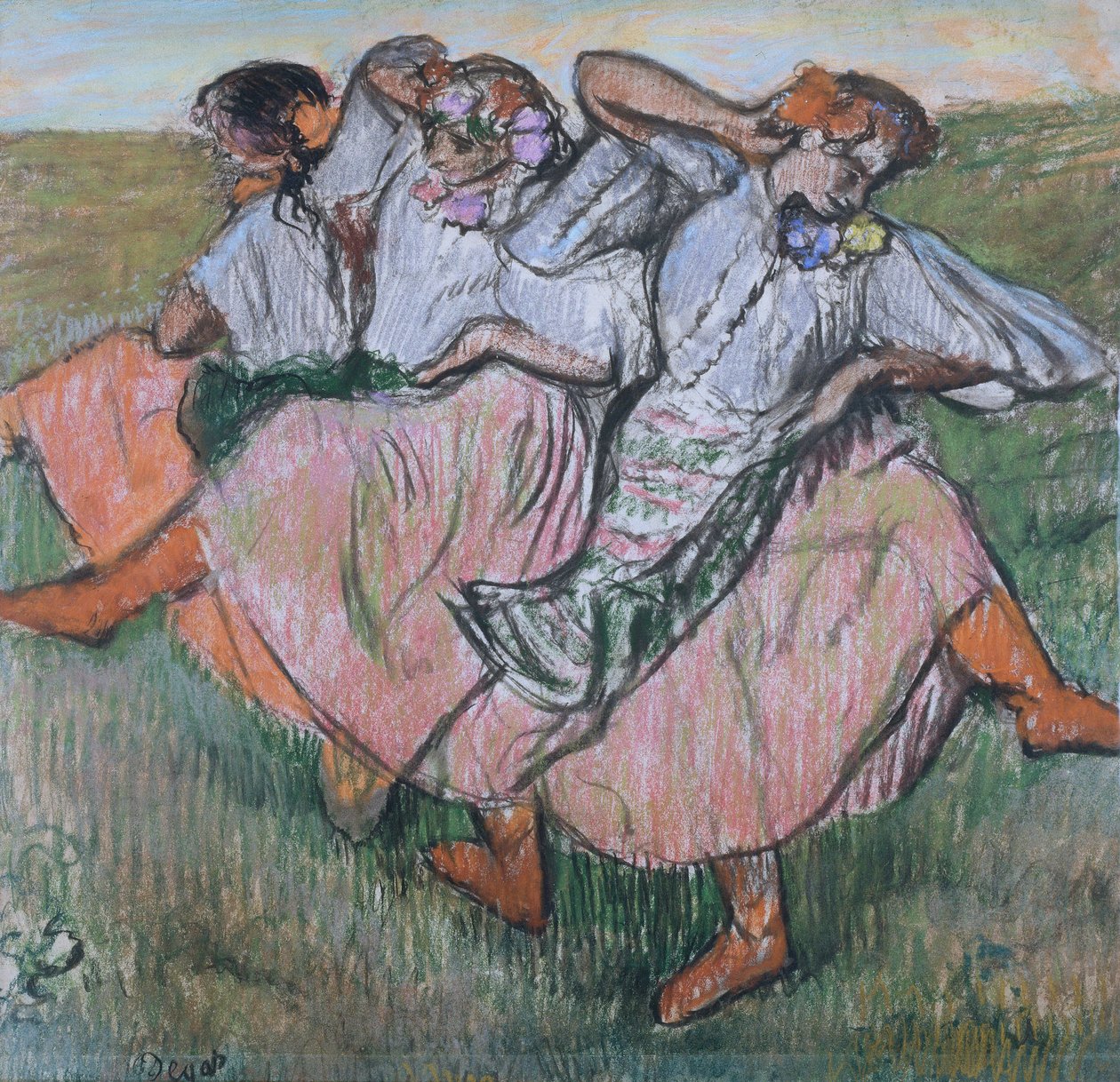 Three Russian Dancers av Edgar Degas
