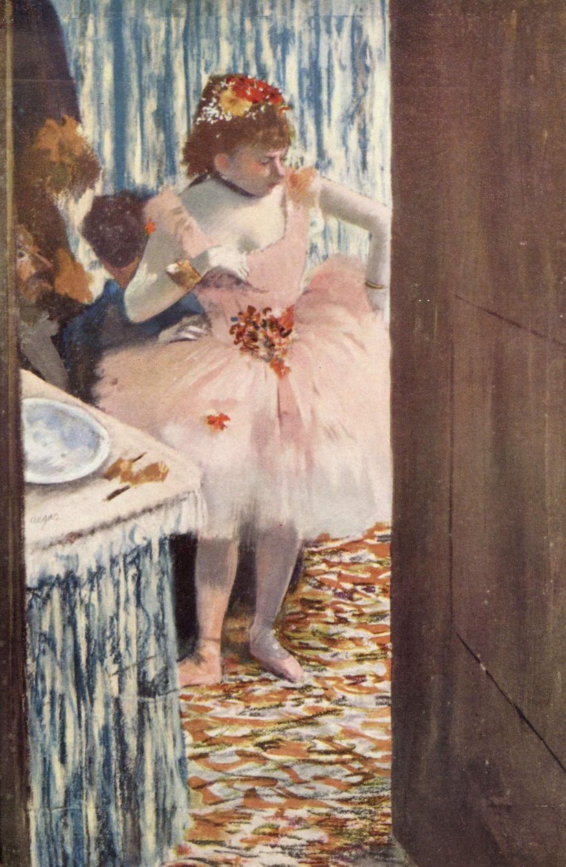 Tänzerin in ihrer Loge av Edgar Degas